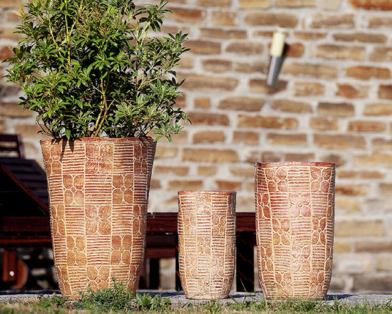 vaso alto thay vasi e coprivasi giardino terracotta corinobruna