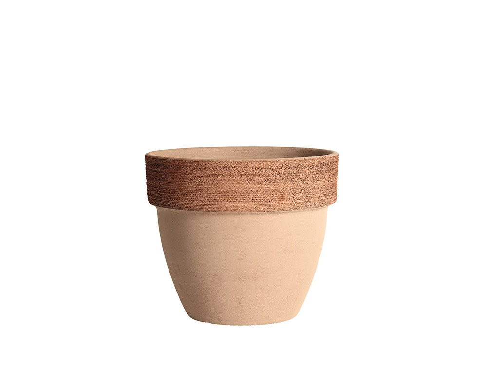 vaso palladio graffiato terracotta corino bruna vasi e coprivaso giardinaggio 16 CM