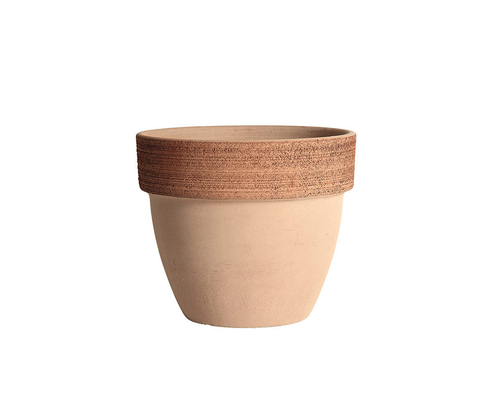 vaso palladio graffiato terracotta corino bruna vasi e coprivaso giardinaggio 30 CM