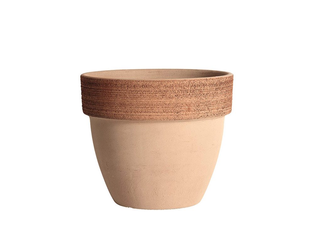 vaso palladio graffiato terracotta corino bruna vasi e coprivaso giardinaggio 35 CM