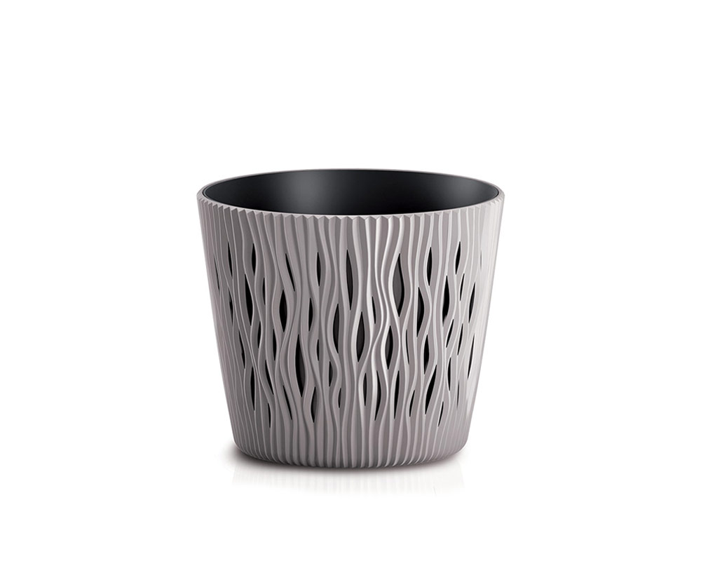 vaso sandy c riserva vasi in plastica vasi e coprivaso corinobruna sabbia 13 cm sabbia
