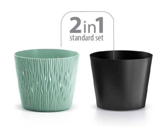 vaso sandy c riserva vasi in plastica vasi e coprivaso corinobruna set