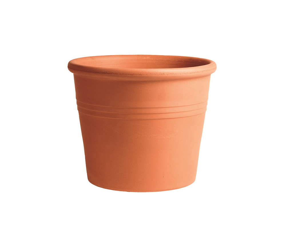 Vaso Cilindro Rigato D43cm in Terracotta