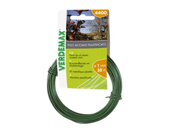 Filo Tondo 50m 1mm in Acciaio e Plastificato