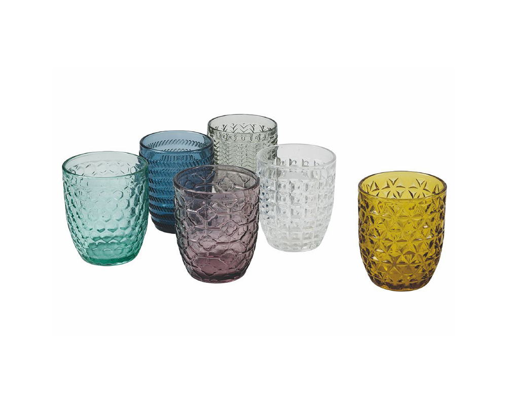 Set 6 bicchieri acqua geometri