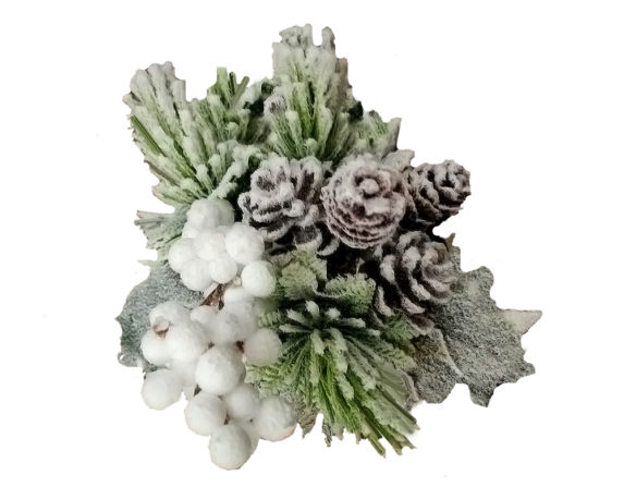 Pick pino c-bacche / pigne innevato