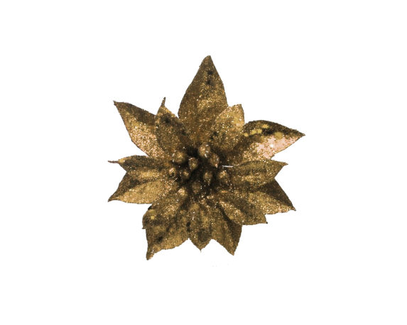 Stella di natale clip small glitter oro