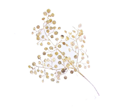 Ramo lunaria glitter dorato