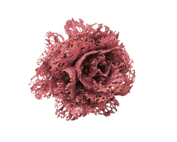 Rosa rete clip glitter rosa antico