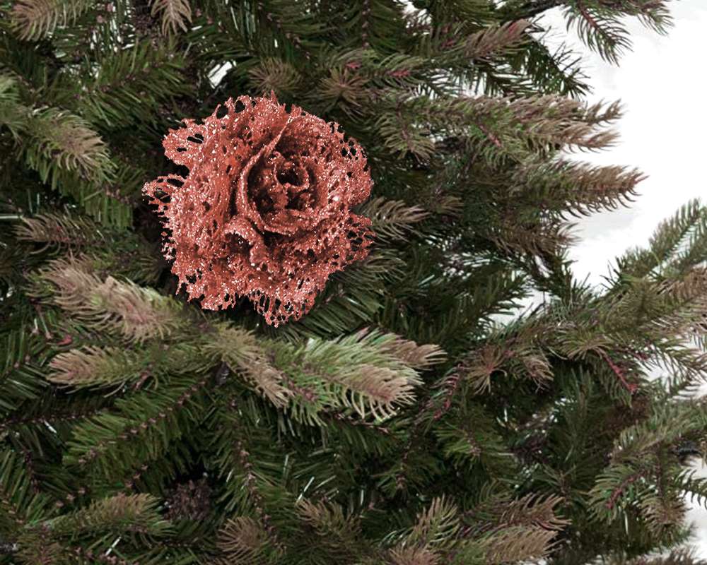 Rosa rete clip glitter rosa antico - immagine 2