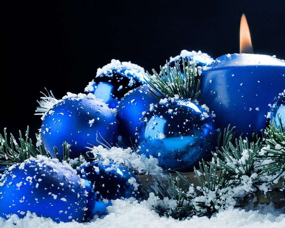 Box sfere 6pz azzurro assortite - immagine 2