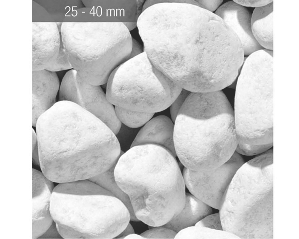 Sacco Ciotolo Bianco Carrara da 25kg D2,5/4cm in Marmo - immagine 2