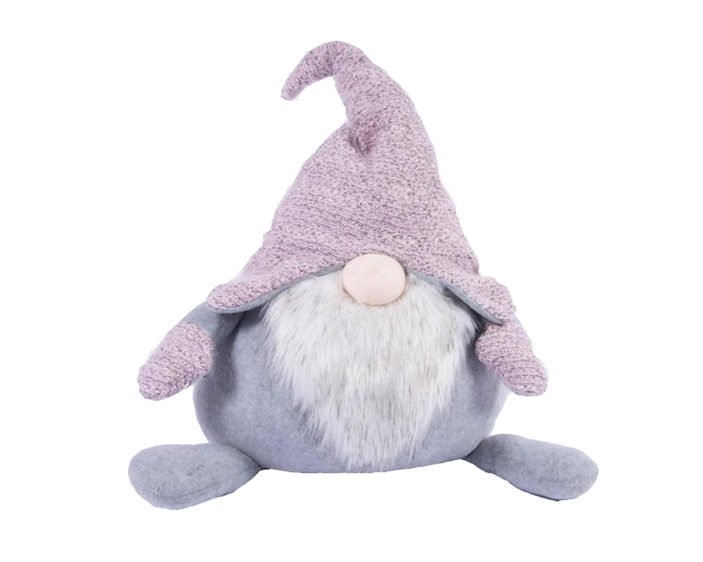 Gnomo nasone h55cm grigio / rosa