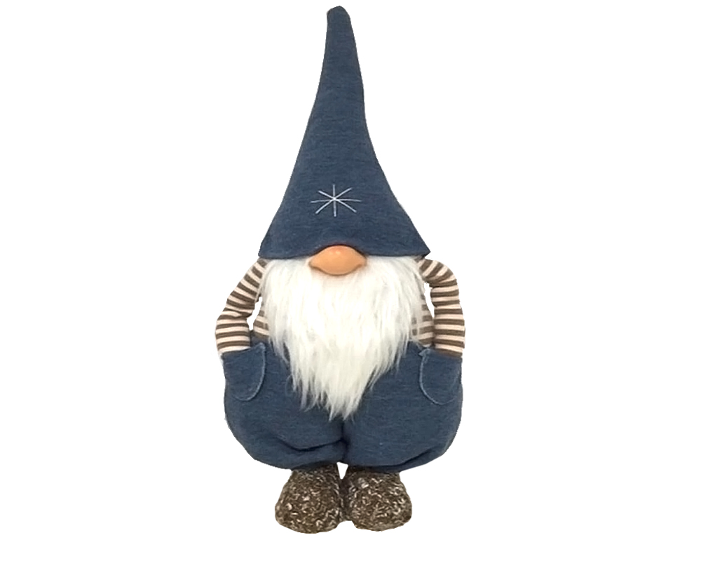 Gnomo nasone h72cm beige / azzurro