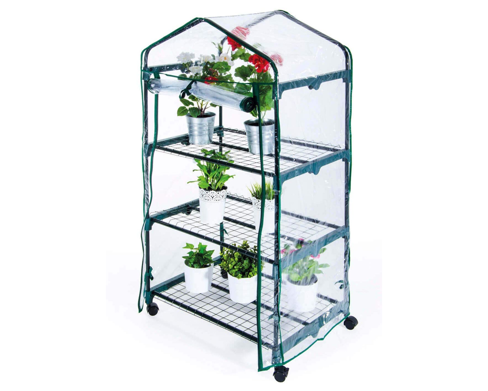 Serra Azalea con 3 Ripiani in Acciaio e Plastica