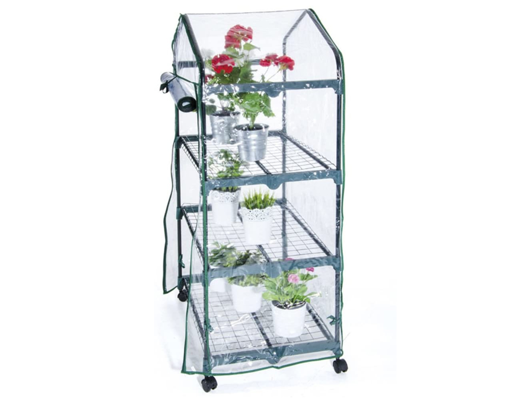 Serra Azalea con 3 Ripiani in Acciaio e Plastica - immagine 2