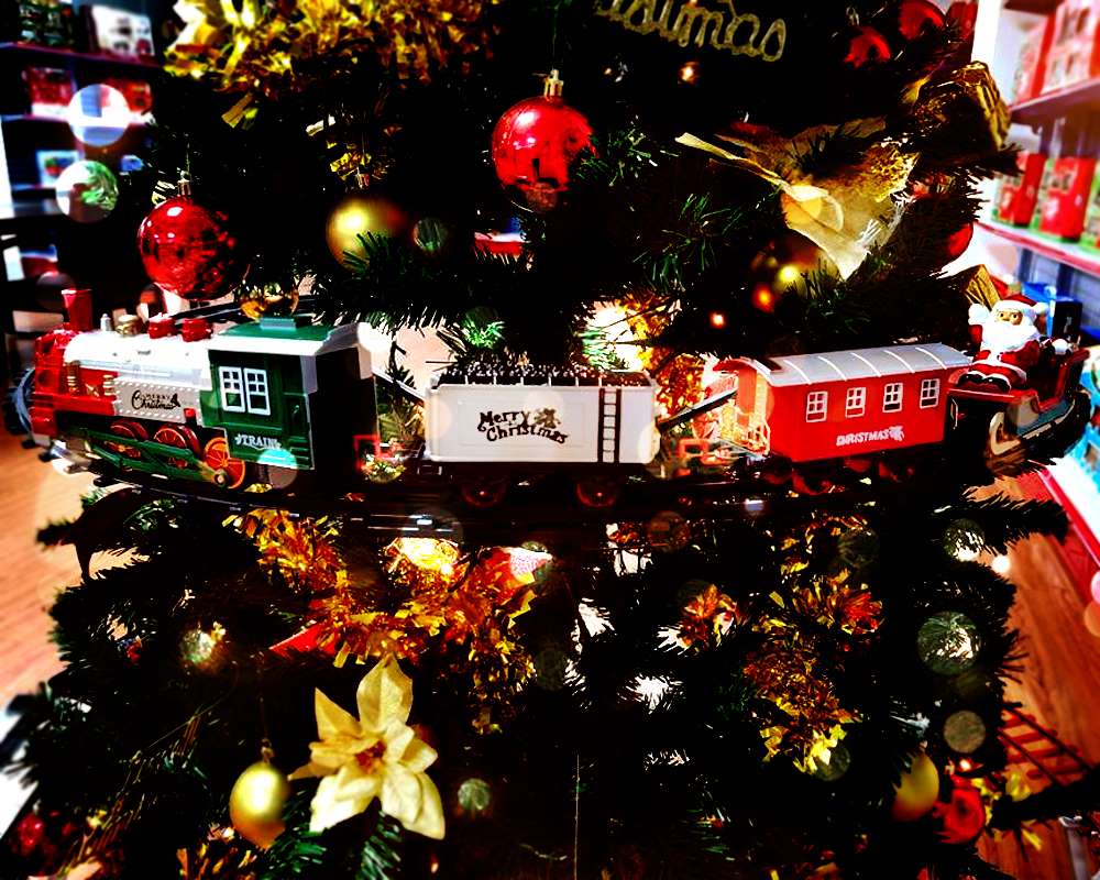 Set trenino per albero c-musica e led - immagine 2