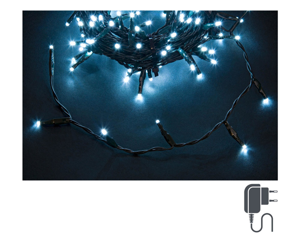 Cavo verde 300led luce bianca fredda - immagine 3