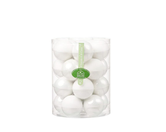 Box 20 sfere d6 cm bianco perlato