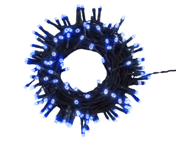 Catena luci 300led 12m luce blu c-timer