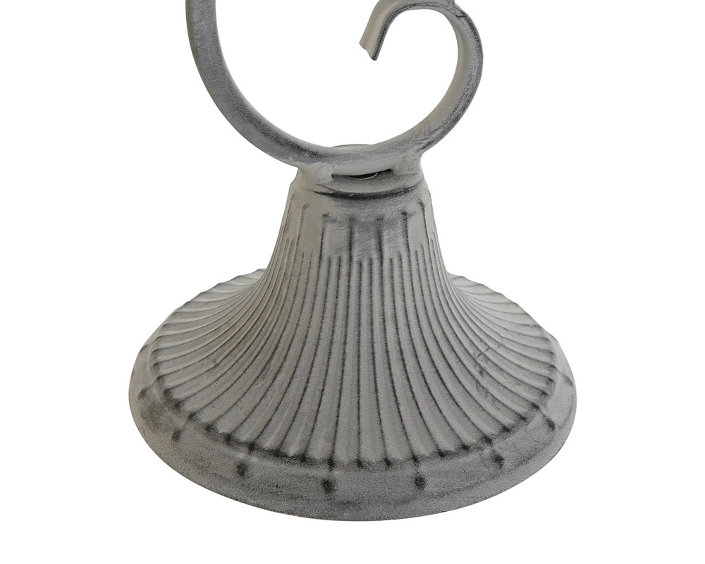 Candelabro invecchiato grigio metallo - immagine 3