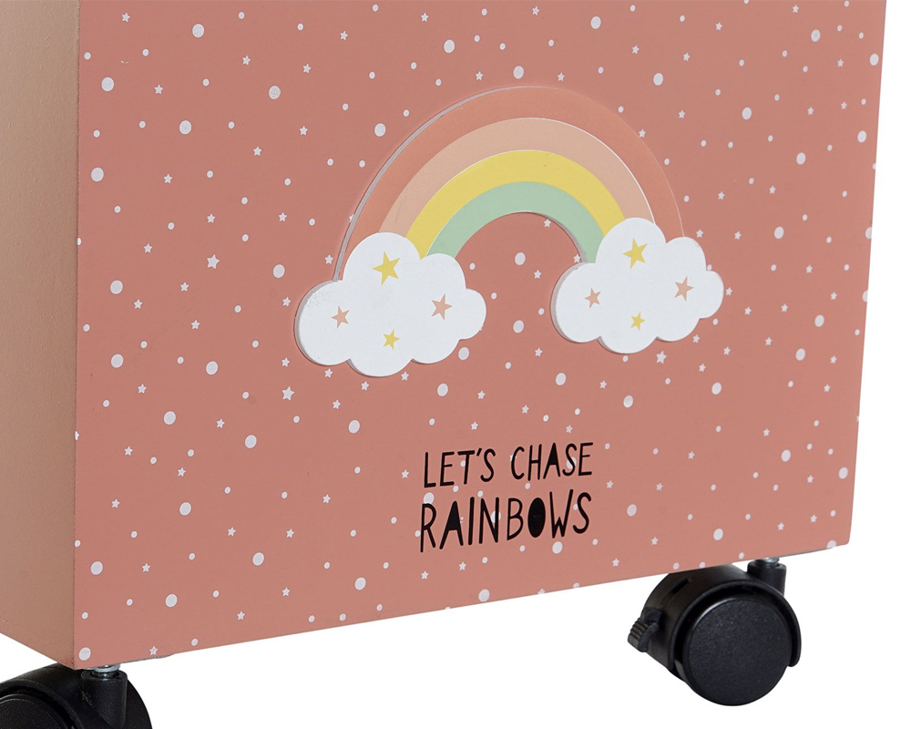 Scatola porta giocattoli arcobaleno per bambini mdf - immagine 4