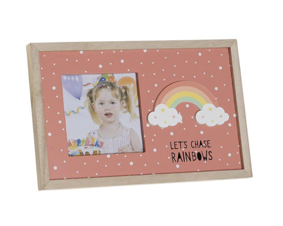 Cornice foto legno arcobaleno ass.