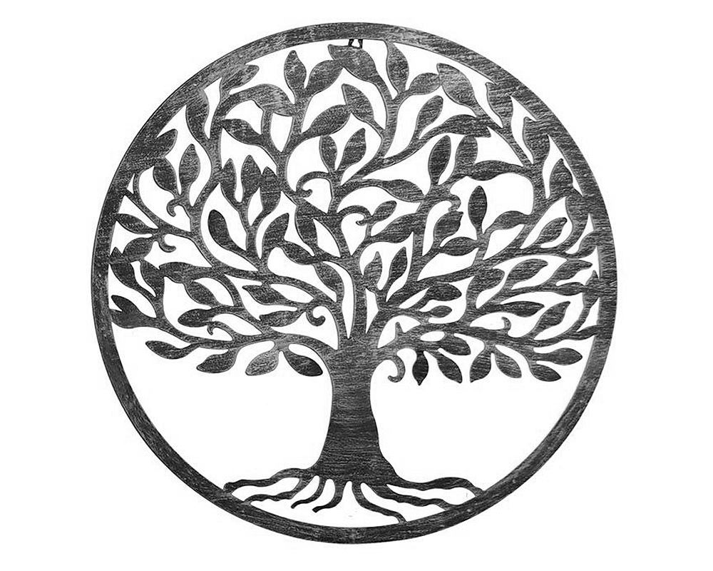 Decorazione per pareti albero della vita metallo - immagine 3