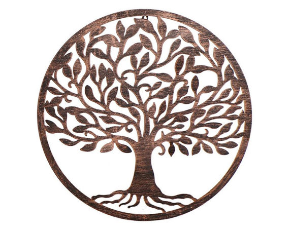 Decorazione per pareti albero della vita metallo