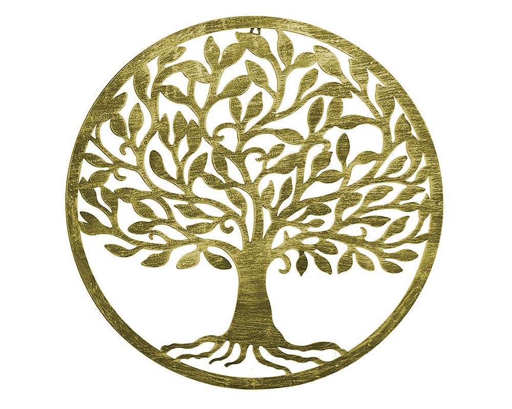 Decorazione per pareti albero della vita metallo - immagine 2
