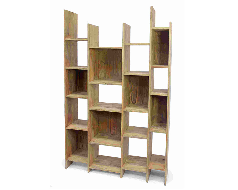 Libreria Sfalsata in Legno di Sheesham