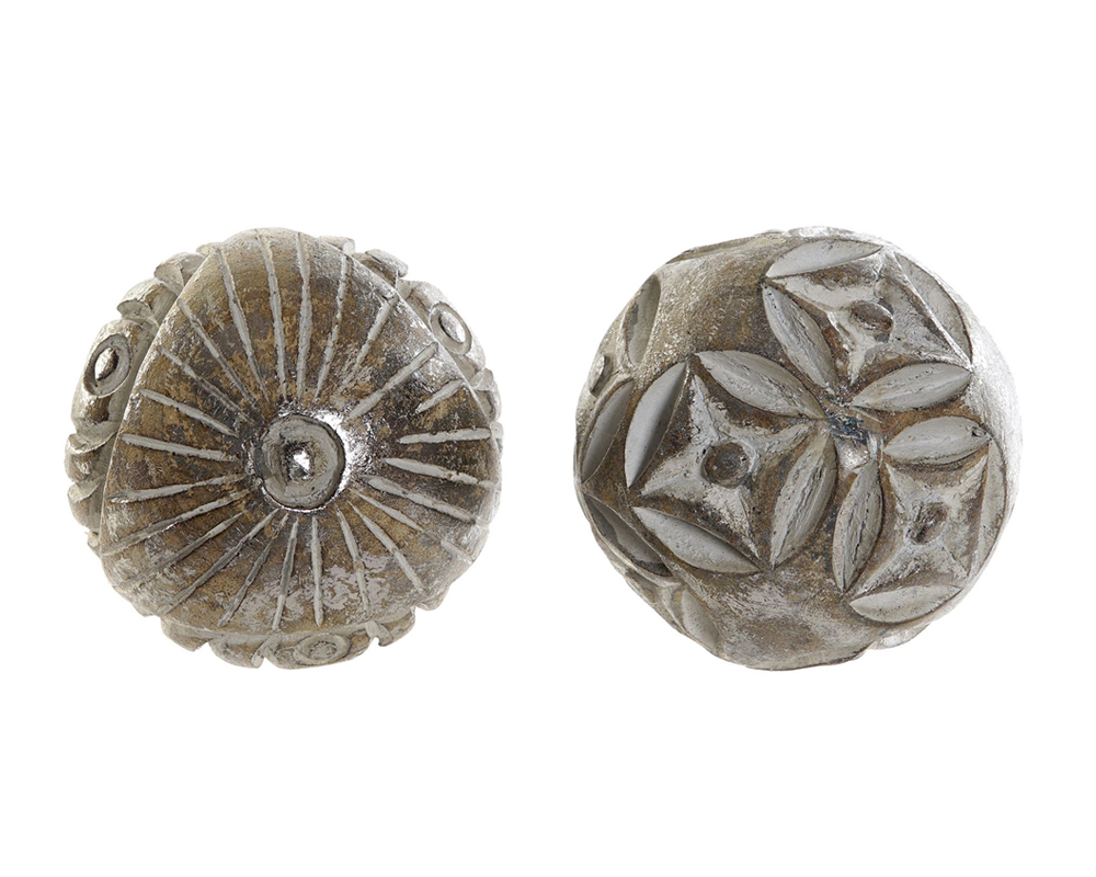 Sfera Decorativa Decapata Assortito in Legno di Mango - immagine 5