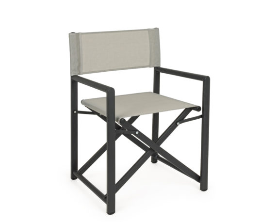 Sedia Regista Taylor Bone in Alluminio e Textilene