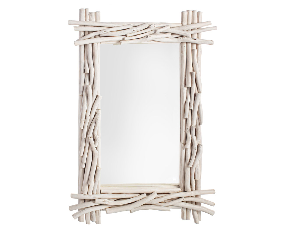 Specchio a mano 9x21 metallo bianco - immagine 2