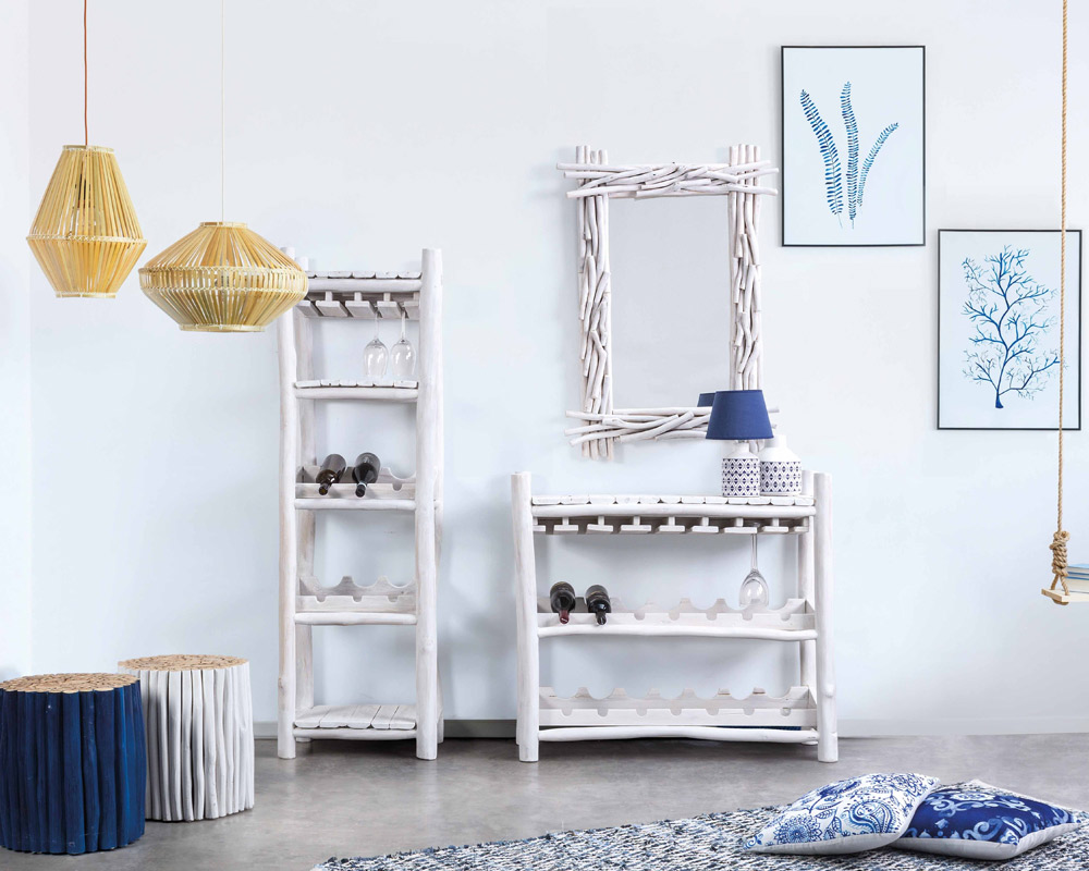 Specchio a mano 9x21 metallo bianco - immagine 3