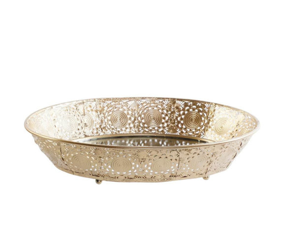 Vassoio decorativo glam small c/specchio