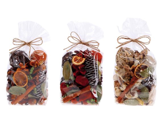 Potpourri per Decorazione Profumato da 250g Assortito in Fibra Naturale