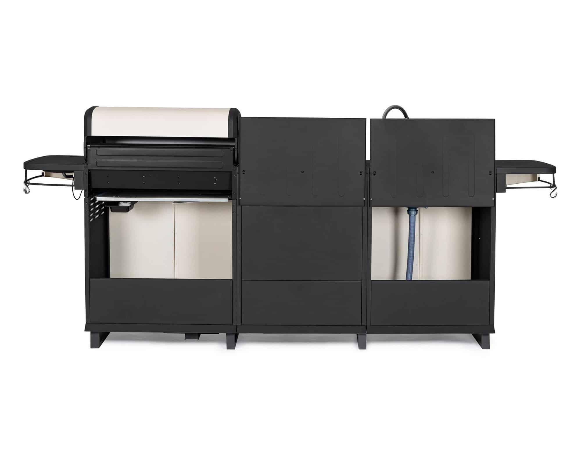 Cucina a Gas Annarita Beige e Antracite 253x57x116cm in Acciaio e Ghisa - Bizzotto - immagine 5