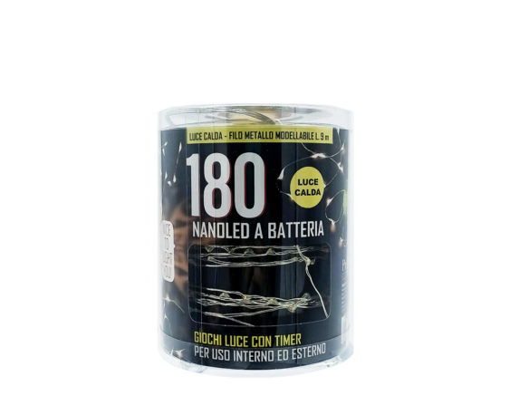 Catena luci 9m 180 nano led luce calda