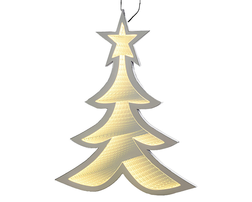 Albero di natale infinity neon effetto 3d