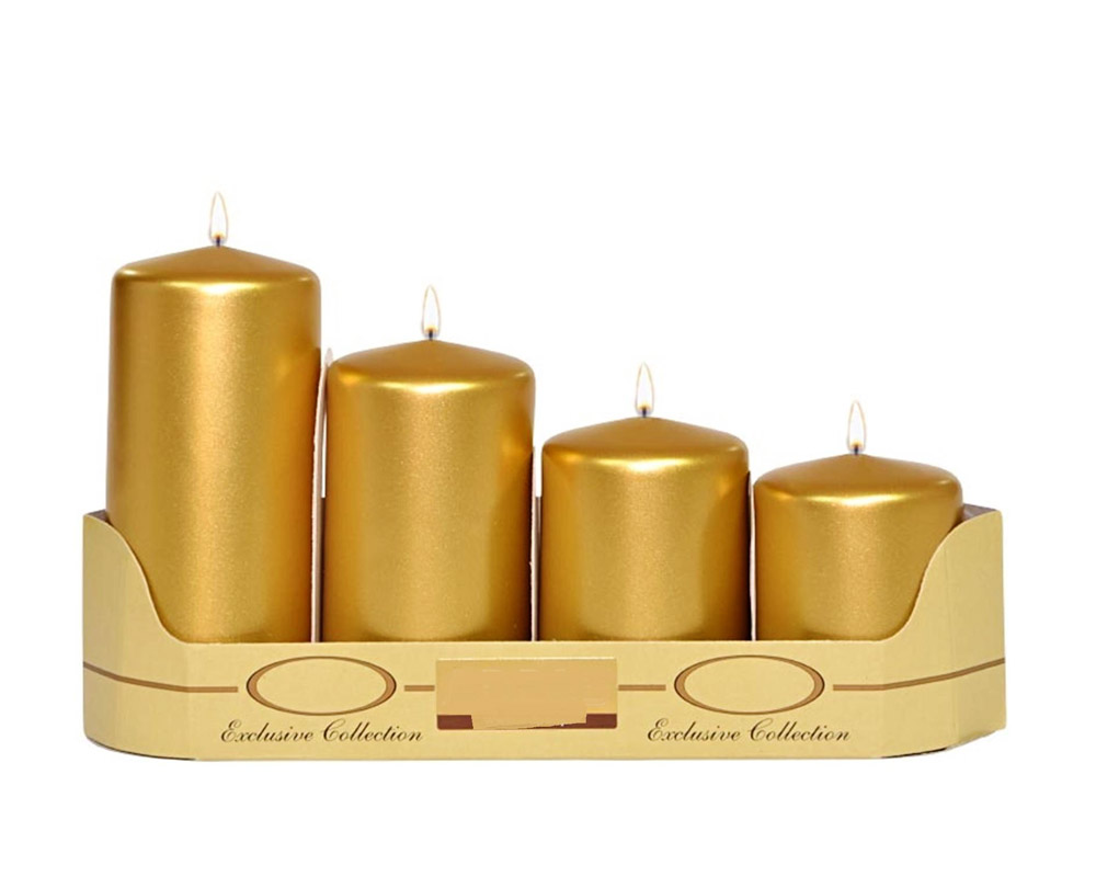Box 4 candele d5 mix oro