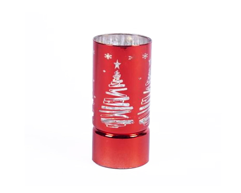 Cilindro albero c/10led rosso