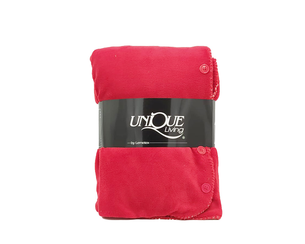 Coprispalle plaid rosso h150 - immagine 2