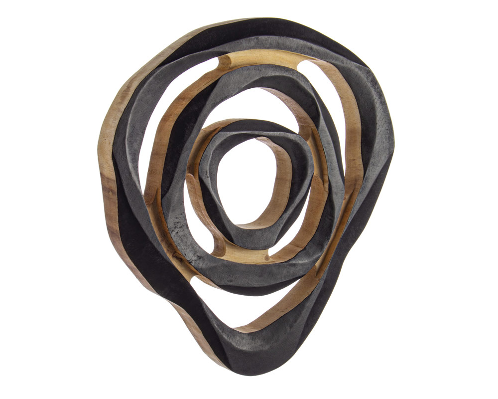 Decorazione Parete Lenwood Nera in Legno