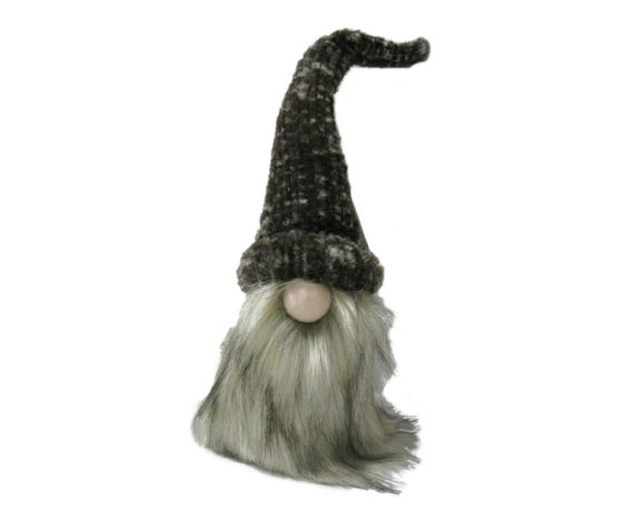 Gnomo nasone h39cm c/barba marrone