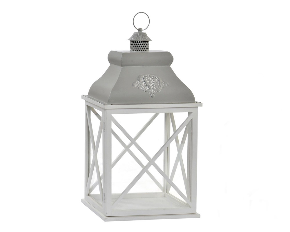 Lanterna shabby large legno