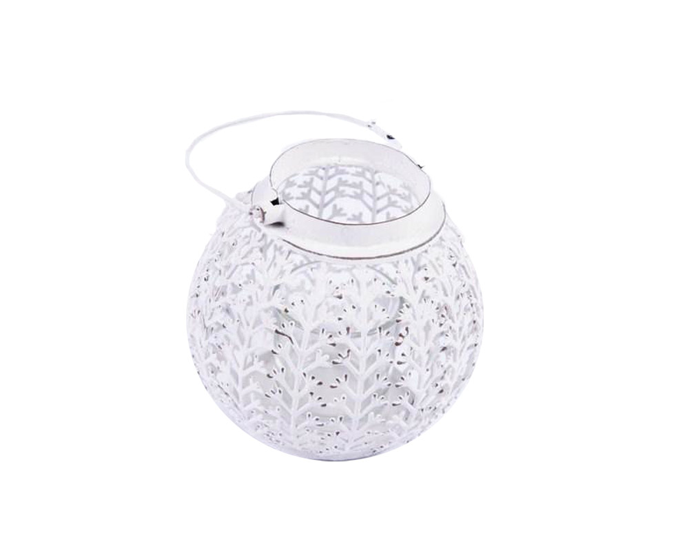 Lanterna metallo bianco