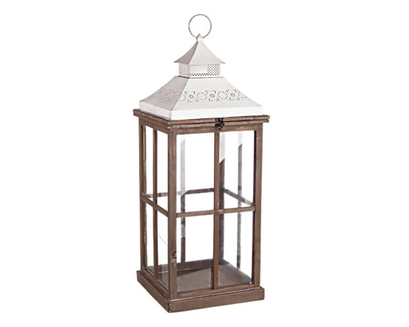 Lanterna mermelletto large naturale legno/metallo