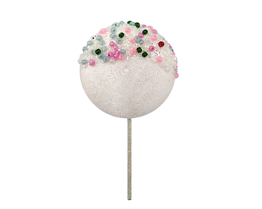 Pendaglio lollipop decorativo bianco