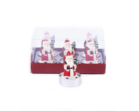 Box 6 Tealight Babbo Natale